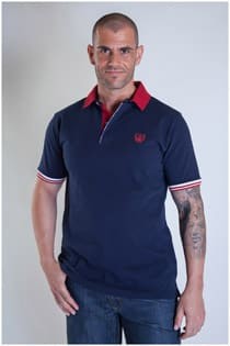 Effen polo piqué korte mouw Plus Man