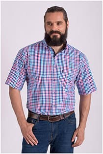 Plus Man vrijetijdsoverhemd korte mouw