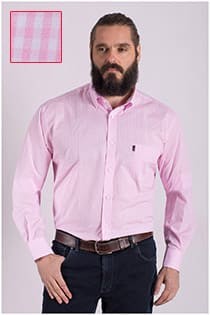 Plusman casual EXTRA LANG overhemd ruitje