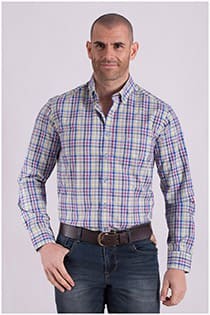 Casamoda lange mouw ruiten overhemd.