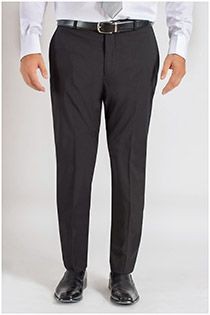 Elastische viscose business pantalon van Plusman.