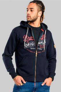 Extra lang Sweatvest met capuchon van D555.