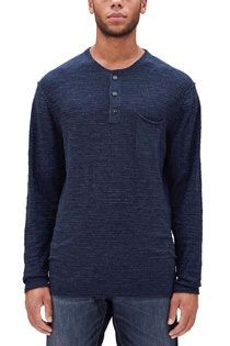 s.Oliver lange mouw t-shirt met serafinokraag